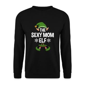 Group Matching Family Christmas Gift Elf - Unisex Pullover - Schwarz - Vorne - Alina (178cm) & Michal (187cm)