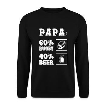 Rugby Player Rugby Gift Rugby Coach - Unisex Sweatshirt - black - Front - Alina (178cm) & Michal (187cm)