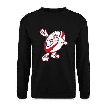 Dab Rugby Dab Joueur Maillot France Rugby - Sweat-shirt Unisexe - noir - Devant - Alina (178cm) & Michal (187cm)