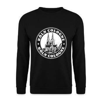 Cologne Ville Cathédrale de Cologne Ville de Cologne Allemagne - Sweat-shirt Unisexe - noir - Devant - Alina (178cm) & Michal (187cm)