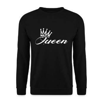Awesome camping queen crown - Unisex Sweatshirt - black - Front - Alina (178cm) & Michal (187cm)