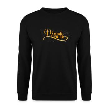 Mamie En Or Idées Cadeau Fêtes Des Grands-Mères - Sweat-shirt Unisexe - noir - Devant - Alina (178cm) & Michal (187cm)