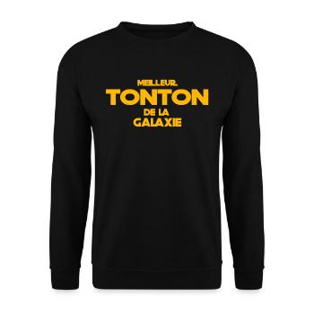 Meilleur Tonton Idée Cadeau Annonce Grossesse - Sweat-shirt Unisexe - noir - Devant - Alina (178cm) & Michal (187cm)