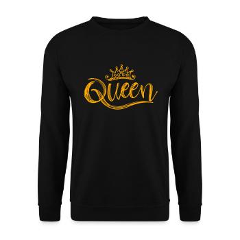 La Couronne de la Reine - Sweat-shirt Unisexe - noir - Devant - Alina (178cm) & Michal (187cm)