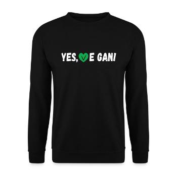 Yes We Can Vegans Vegan Animal Lover Animal - Unisex Sweatshirt - black - Front - Alina (178cm) & Michal (187cm)