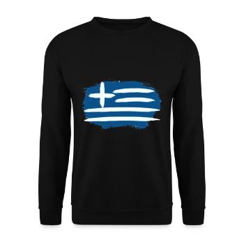 I love Greece (Greece) - Unisex Sweatshirt - black - Front - Alina (178cm) & Michal (187cm)