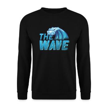 The Great Kanagawa Wave Japan - Unisex Sweatshirt - black - Front - Alina (178cm) & Michal (187cm)