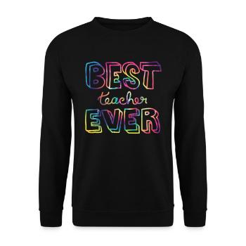 Bast Teacher Ever Math Ist My Jam Math - Unisex Pullover - Schwarz - Vorne - Alina (178cm) & Michal (187cm)
