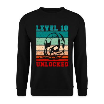 Casque déverrouillé Level18 pour les citations de joueurs - Sweat-shirt Unisexe - noir - Devant - Alina (178cm) & Michal (187cm)