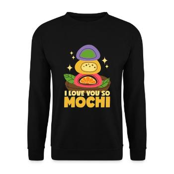 Mochi Liebe - Unisex Pullover - Schwarz - Vorne - Alina (178cm) & Michal (187cm)