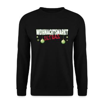 Weihnachtsmarkt Ultras Ugly Christmas Xmas Idee - Unisex Pullover - Schwarz - Vorne - Alina (178cm) & Michal (187cm)