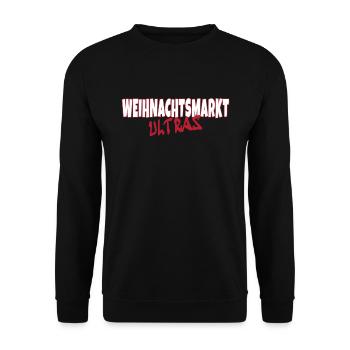 Weihnachtsmarkt Ultras Ugly Christmas Xmas Idee - Unisex Pullover - Schwarz - Vorne - Alina (178cm) & Michal (187cm)
