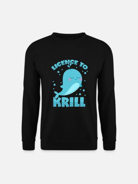 Wal Wortwitz - Lizenz zum Krill fressen - Unisex Pullover - Schwarz