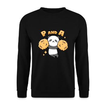 Panda Cheerleaders - Unisex Sweatshirt - black - Front - Alina (178cm) & Michal (187cm)