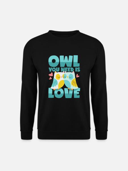 Owls Love - Unisex Sweatshirt - black