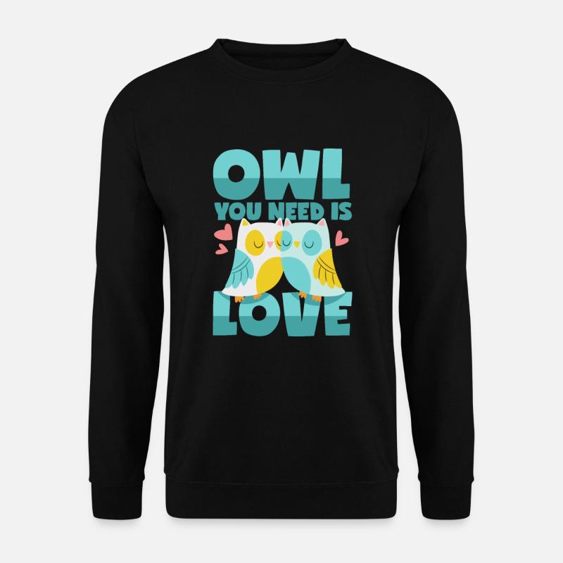 Owls Love - Unisex Sweatshirt - black