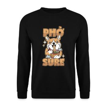 Phở Sure! - Unisex Sweatshirt - black - Front - Alina (178cm) & Michal (187cm)