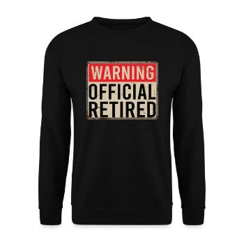La retraite n’est plus mon problème que les hommes quittent - Sweat-shirt Unisexe - noir - Devant - Alina (178cm) & Michal (187cm)