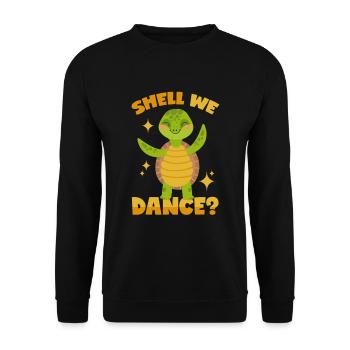 Tortue dansante - Sweat-shirt Unisexe - noir - Devant - Alina (178cm) & Michal (187cm)