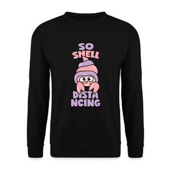 Bernard-l’ermite - Distanciation sociale - Sweat-shirt Unisexe - noir - Devant - Alina (178cm) & Michal (187cm)