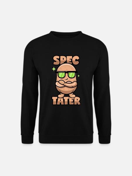 Potato with glasses - Unisex Sweatshirt - black