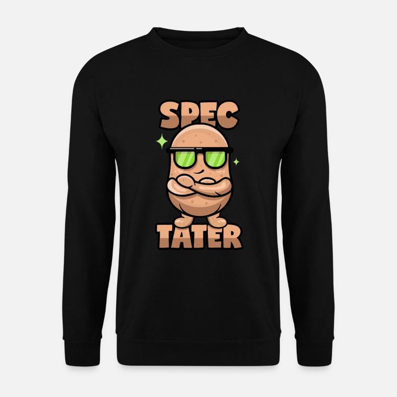 Potato with glasses - Unisex Sweatshirt - black