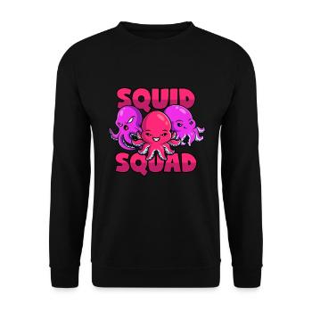 Tintenfisch Squad, Oktopus Team, Kraken Clan - Unisex Pullover - Schwarz - Vorne - Alina (178cm) & Michal (187cm)