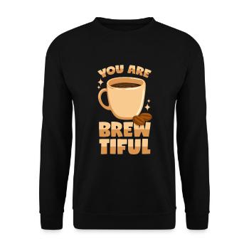 Barista - Beautifully brewed coffee - Unisex Sweatshirt - black - Front - Alina (178cm) & Michal (187cm)