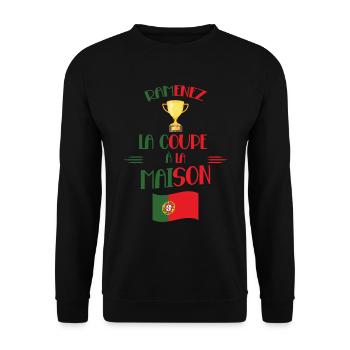 Ramenez La Coupe Cadeau Supporters Portugais - Sweat-shirt Unisexe - noir - Devant - Alina (178cm) & Michal (187cm)