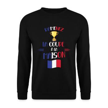 Ramenez La Coupe Cadeau Supporters Français - Sweat-shirt Unisexe - noir - Devant - Alina (178cm) & Michal (187cm)