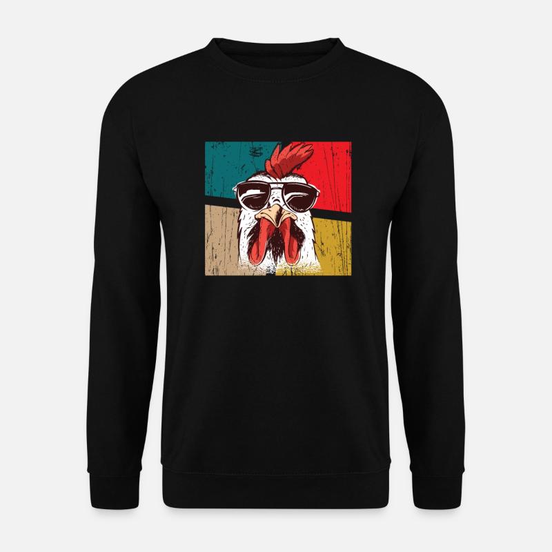 Big Hen Cool Chicken - Unisex Sweatshirt - black