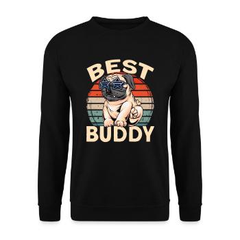 Le meilleur chien copain dangereux le plus recherché - Sweat-shirt Unisexe - noir - Devant - Alina (178cm) & Michal (187cm)