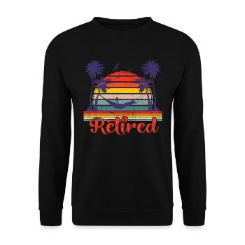 La retraite n’est plus mon problème que les hommes quittent - Sweat-shirt Unisexe - noir - Devant - Alina (178cm) & Michal (187cm)
