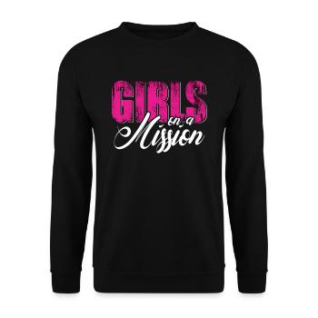 Girl in a Mission Groom Squad - Unisex Sweatshirt - black - Front - Alina (178cm) & Michal (187cm)