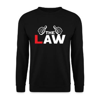 Gardener Lawn Mower Garden Lovers The Law - Unisex Sweatshirt - black - Front - Alina (178cm) & Michal (187cm)