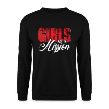 Girl in a Mission Groom Squad - Unisex Sweatshirt - black - Front - Alina (178cm) & Michal (187cm)