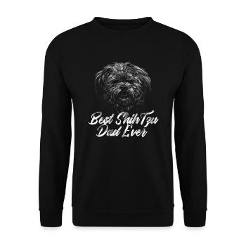 Meilleur Shih Tzu-père jamais Meilleur - Sweat-shirt Unisexe - noir - Devant - Alina (178cm) & Michal (187cm)