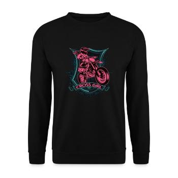 Downhill Mountain Bike Moto Cross Girls - Unisex Sweatshirt - black - Front - Alina (178cm) & Michal (187cm)
