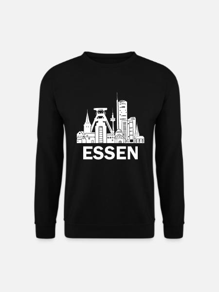 Essen City Skyline Silhouette Stadt Essen - Unisex Pullover - Schwarz
