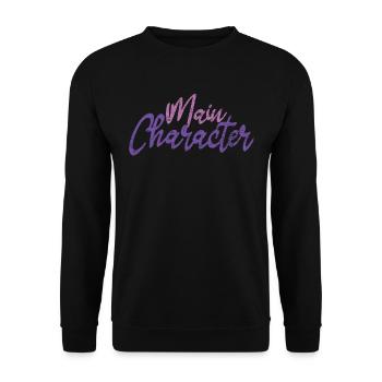 Cool Writing protagonist of the main character - Unisex Sweatshirt - black - Front - Alina (178cm) & Michal (187cm)