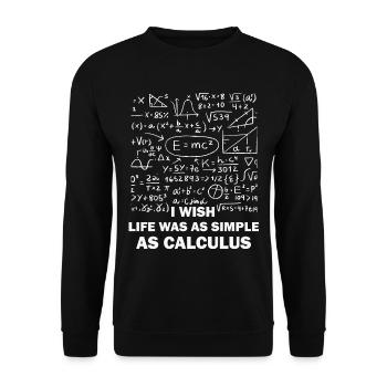 Lustig Mathematik Spruch Mathelehrer Mathesprüche - Unisex Pullover - Schwarz - Vorne - Alina (178cm) & Michal (187cm)