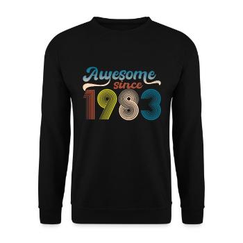 Vintage 1983 Retro Bitrthday Limited Edition. - Unisex Sweatshirt - black - Front - Alina (178cm) & Michal (187cm)