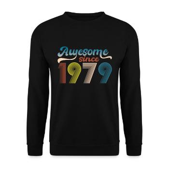 Vintage 1979 Retro Bitrthday Limited Edition - Unisex Sweatshirt - black - Front - Alina (178cm) & Michal (187cm)