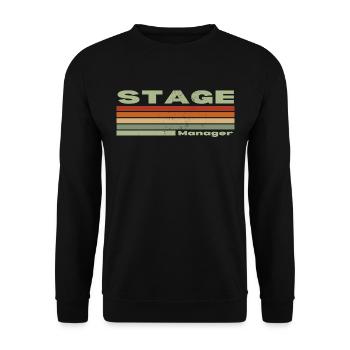 Stage Manager - Unisex Pullover - Schwarz - Vorne - Alina (178cm) & Michal (187cm)