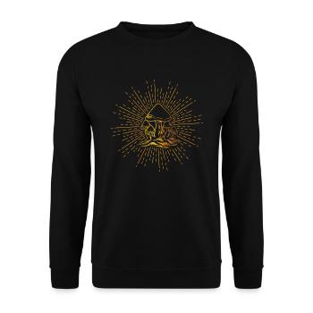 Wildpilz Und Mond Keine Zeit, Ich Suche - Unisex Pullover - Schwarz - Vorne - Alina (178cm) & Michal (187cm)