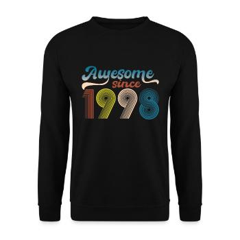 Vintage 1998 Retro Bitrthday Edition Limitée - Sweat-shirt Unisexe - noir - Devant - Alina (178cm) & Michal (187cm)