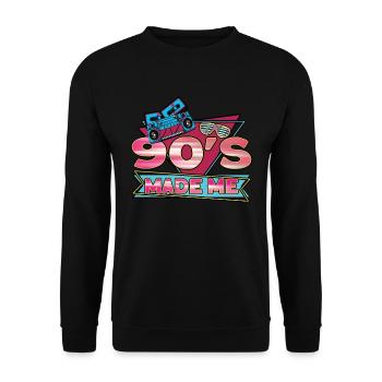 C’est mon costume des années 90 - Sweat-shirt Unisexe - noir - Devant - Alina (178cm) & Michal (187cm)