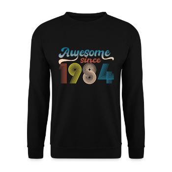 Vintage 1985 Retro Bitrthday Limited Edition - Unisex Sweatshirt - black - Front - Alina (178cm) & Michal (187cm)