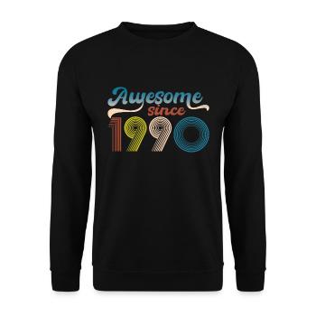 Vintage 1990 Retro Bitrthday Edition Limitée - Sweat-shirt Unisexe - noir - Devant - Alina (178cm) & Michal (187cm)
