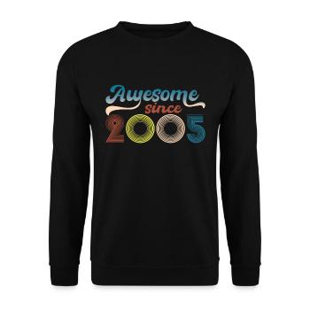 Fantastic since 2005 retro 18th Bitrthday - Unisex Sweatshirt - black - Front - Alina (178cm) & Michal (187cm)